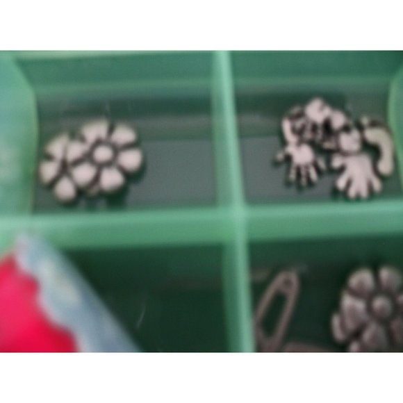Lot of Pewter Charms and Ribbons for Scrapbooking - Picture 3 of 6